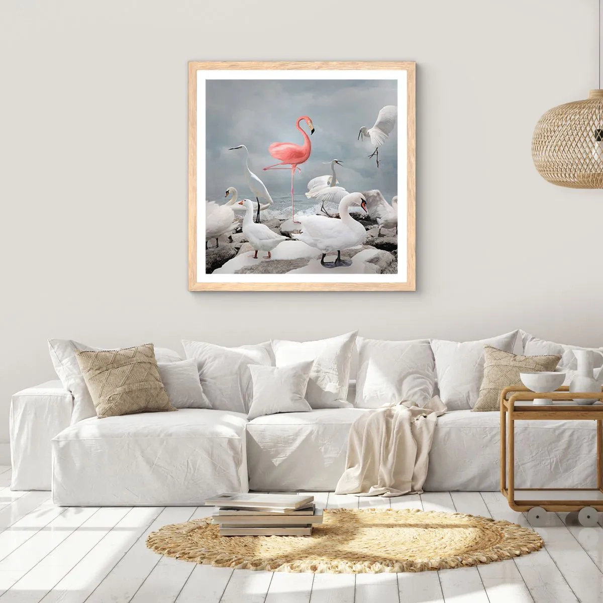 Poszter világos tölgy keretben - Hogy kerültem ide? - 30x30 cm