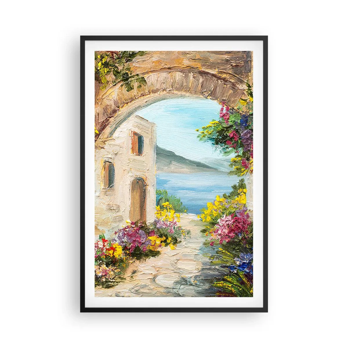 Poszter fehér keretben - Egy tengerparti vidék varázsa - 61x91 cm