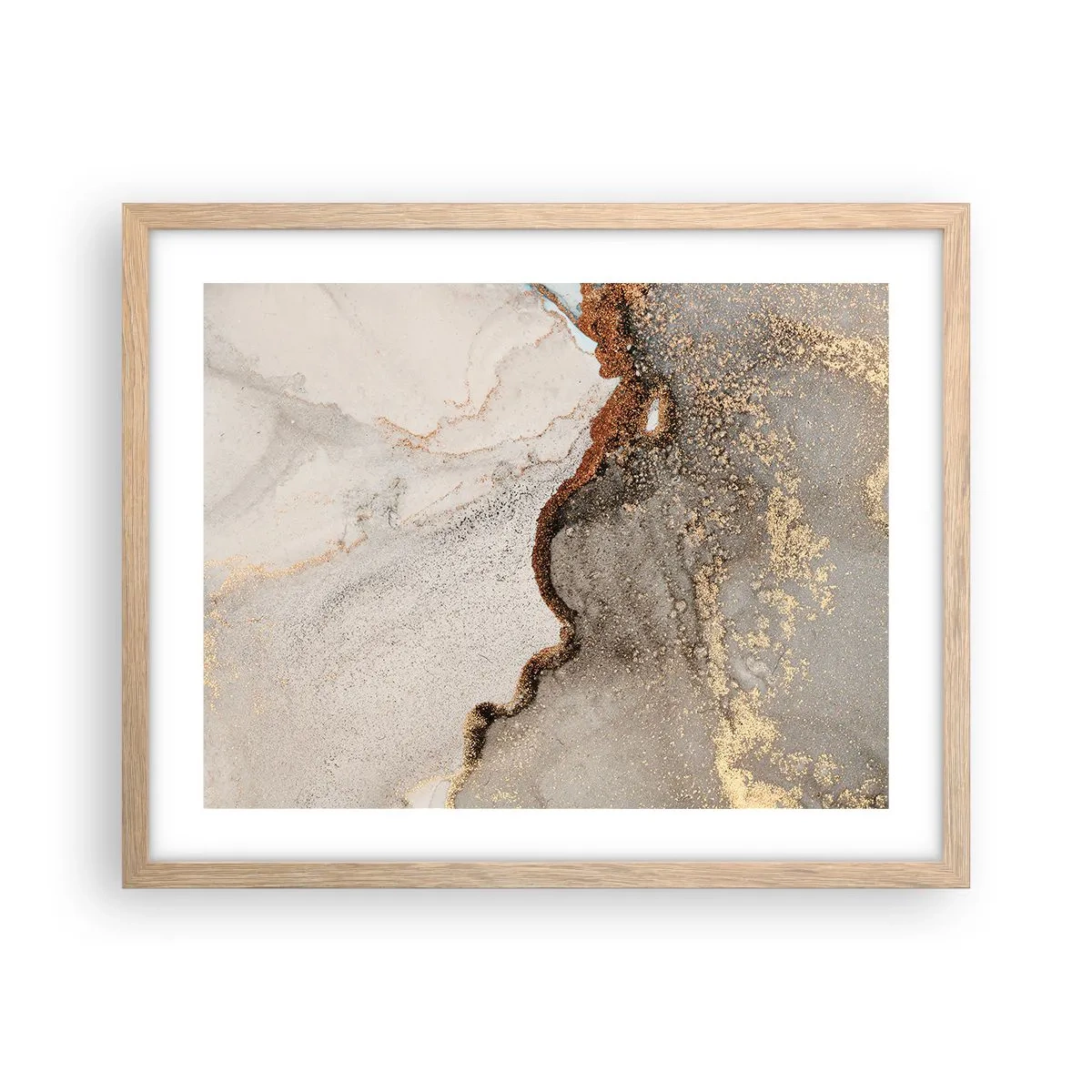 Poszter világos tölgy keretben - A színek határán - 50x40 cm