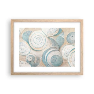 Poszter világos tölgy keretben - Mit rejt a kagyló? - 40x30 cm