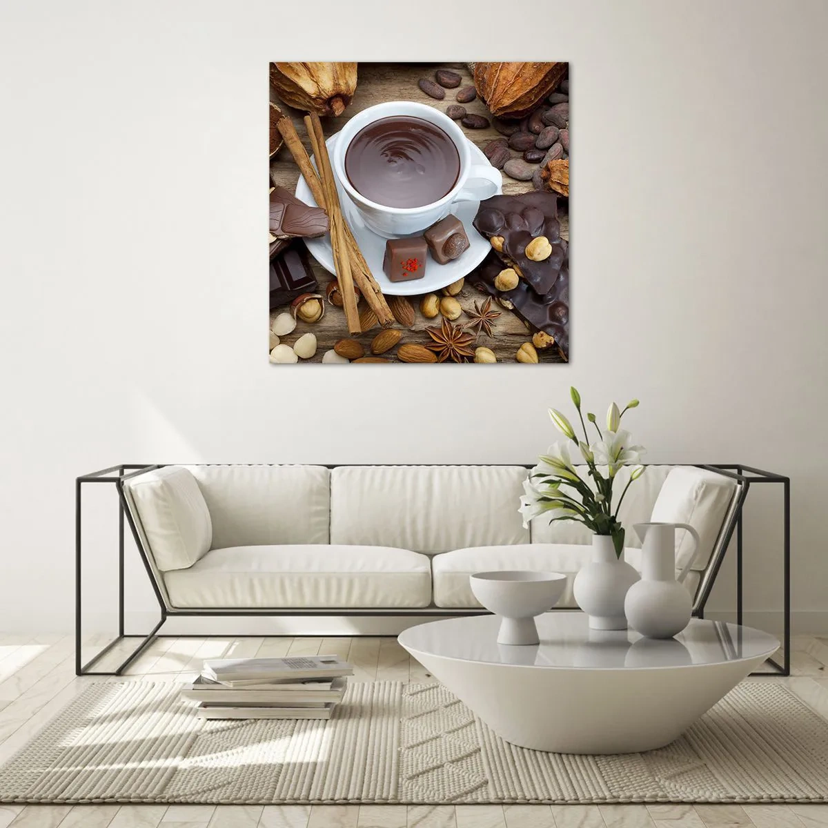 Üveg kép - Egy mesebeli csokoládégyárból - 30x30 cm