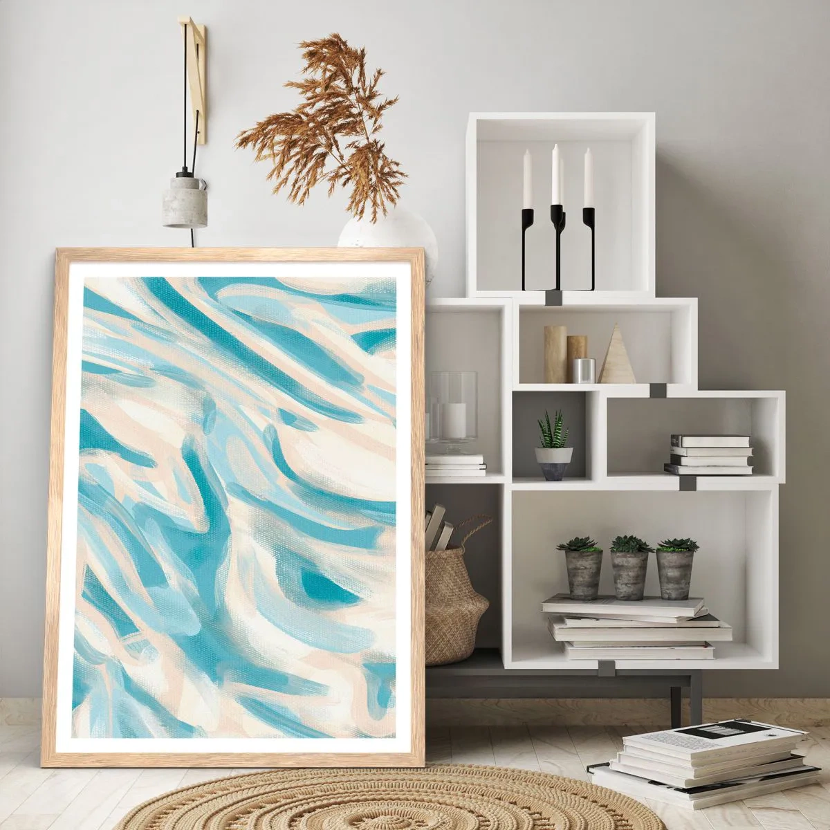 Poszter világos tölgy keretben - Tavaszi szellők - 61x91 cm