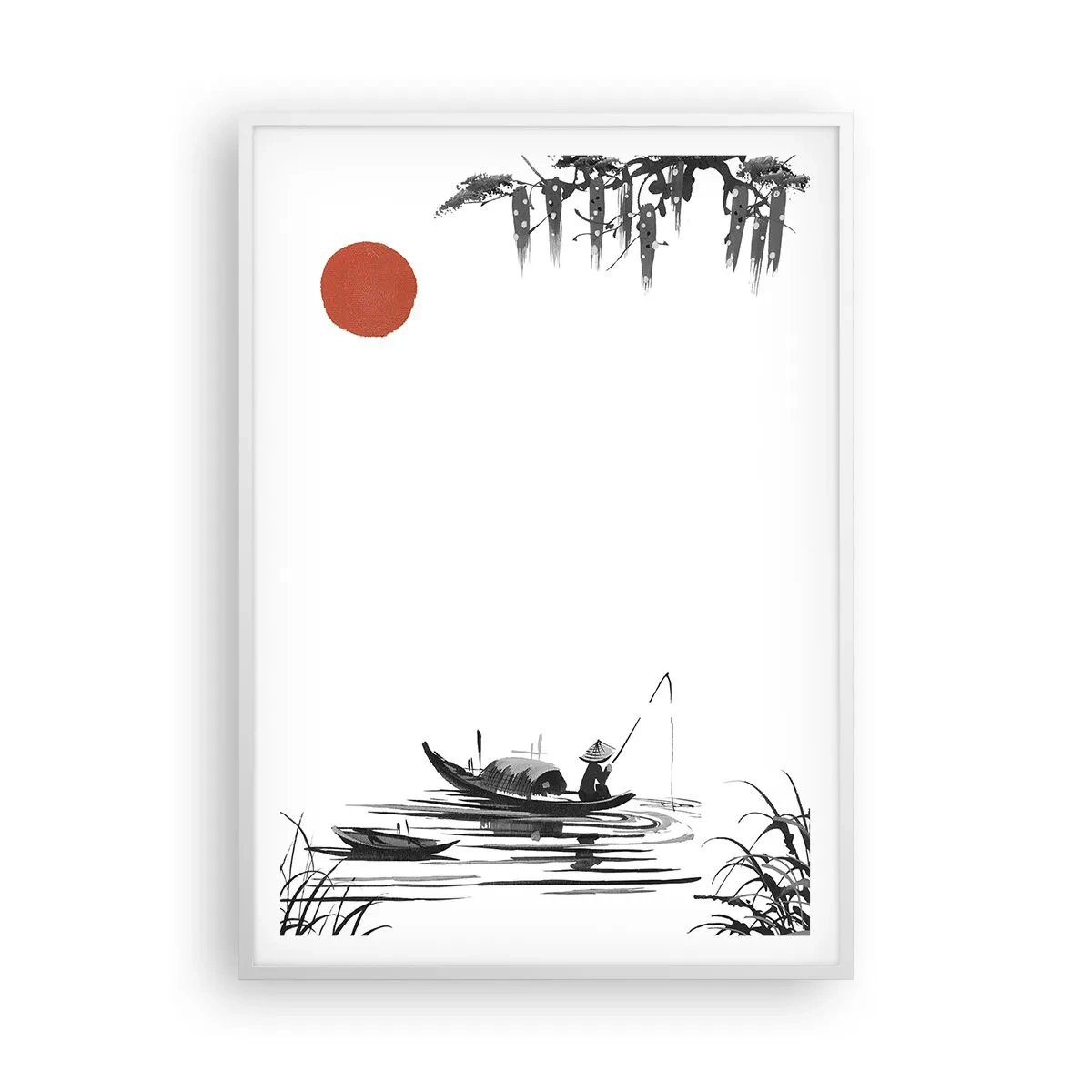 Poszter fekete keretben - Ázsiai délután - 70x100 cm