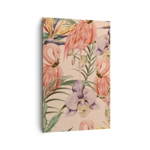 Vászonkép - Rózsaszín balett a virágokban - 80x120 cm