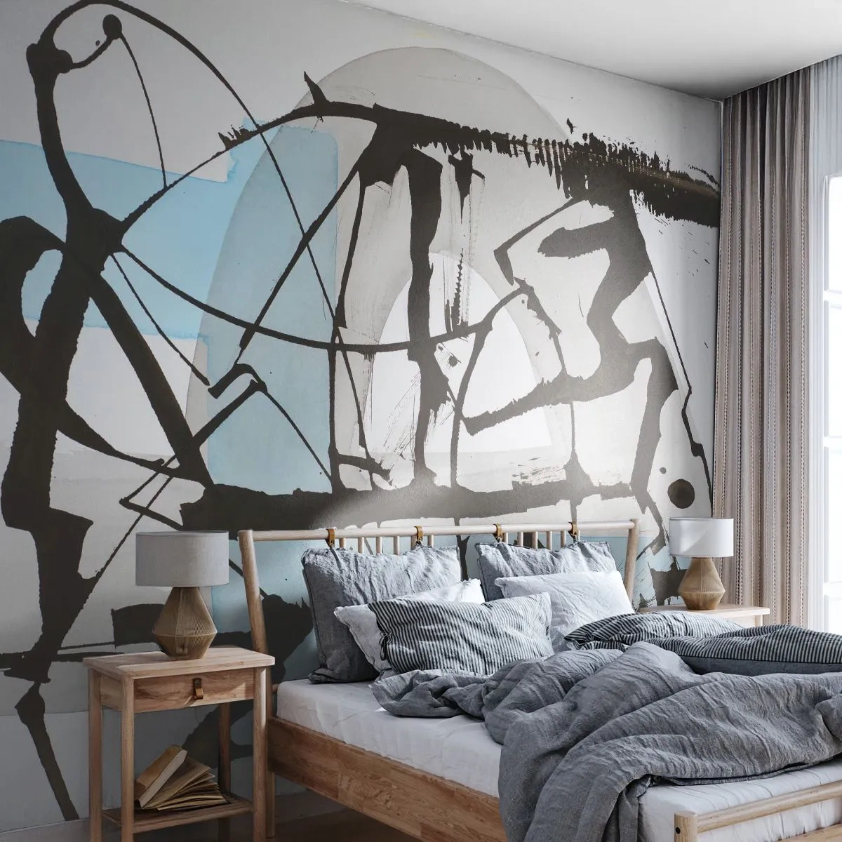 Fotótapéta Standard Eco - Mindennek ellenére kék - Absztrakció, Darab, Káosz - 350x256 cm