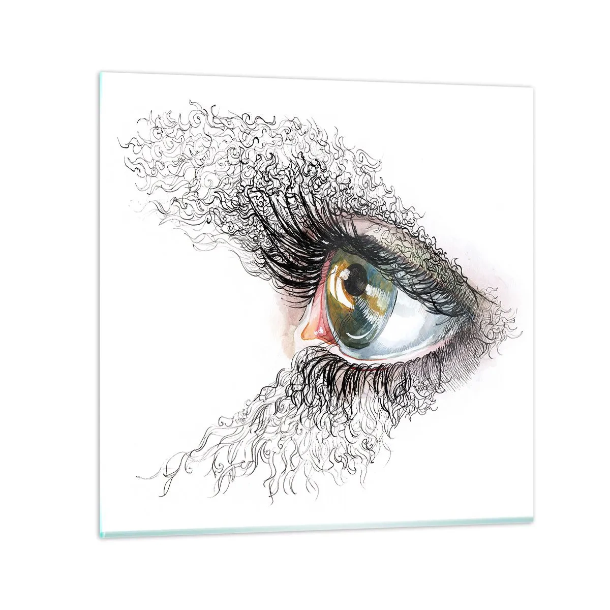 Üveg kép - Nézz egyenesen a lélekbe - 60x60 cm