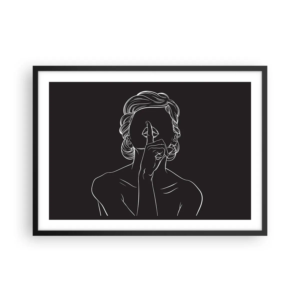 Poszter fehér keretben - A szépség csendben virágzik - 70x50 cm
