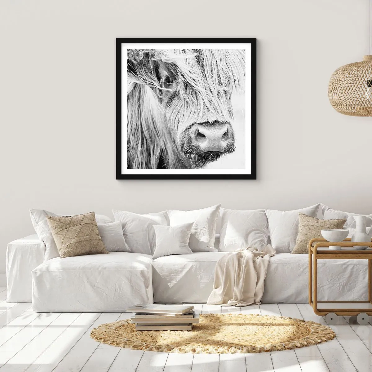 Poszter fehér keretben - Skót vadság - 40x40 cm
