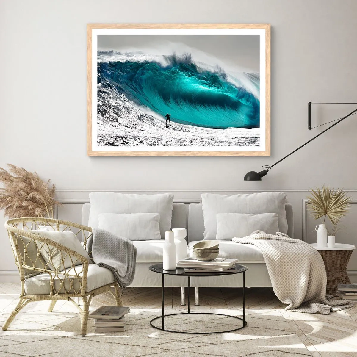 Poszter világos tölgy keretben - Kihívás elfogadva - 100x70 cm