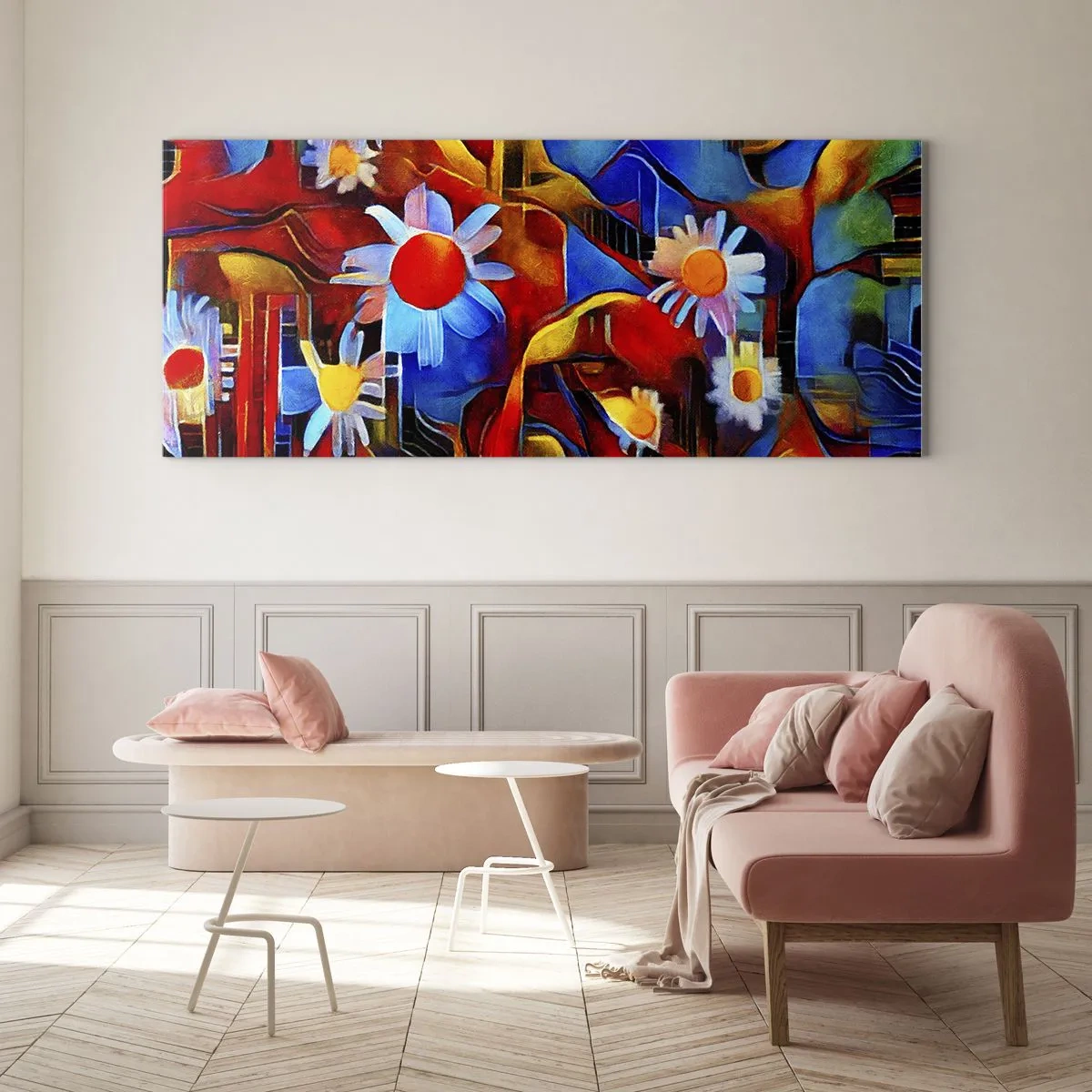 Üveg kép - Az élet színei - 100x40 cm