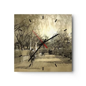Falióra, Óra - Egy tollal megállított pillanat - 40x40 cm
