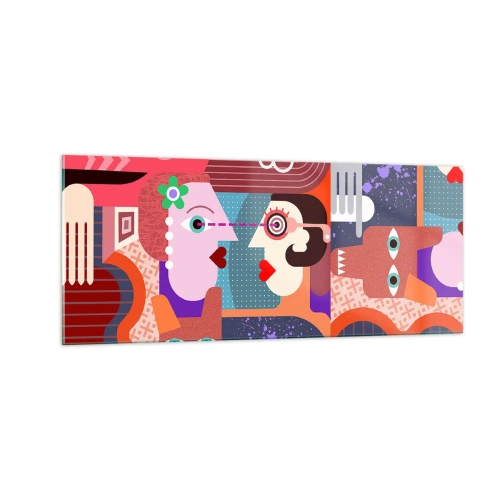 Üveg kép - Szemtől szembe - 100x40 cm