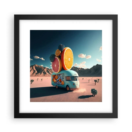 Poszter fehér keretben - A nyaralás íze - 30x30 cm