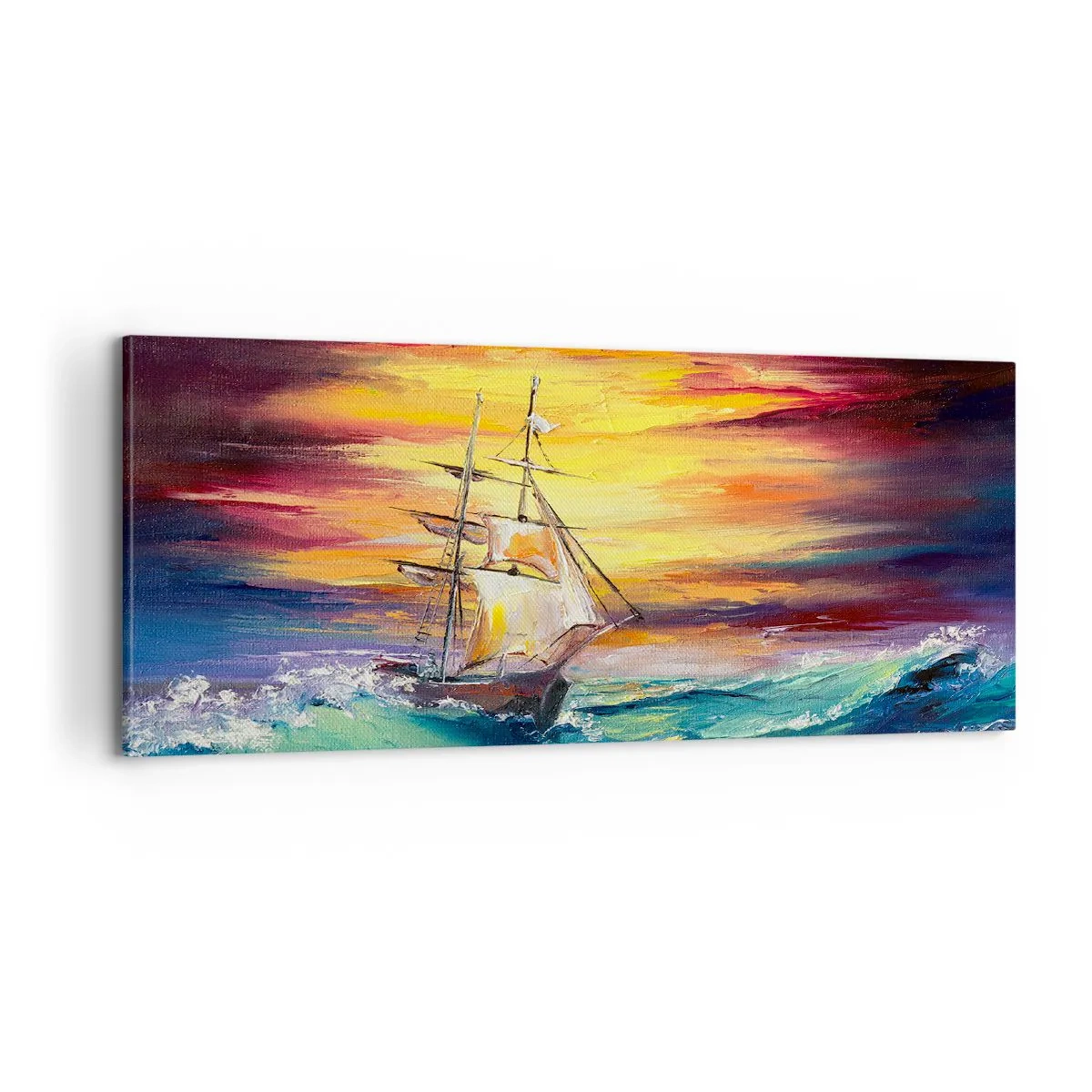 Vászonkép - Bátran a hullámok alatt - 100x40 cm