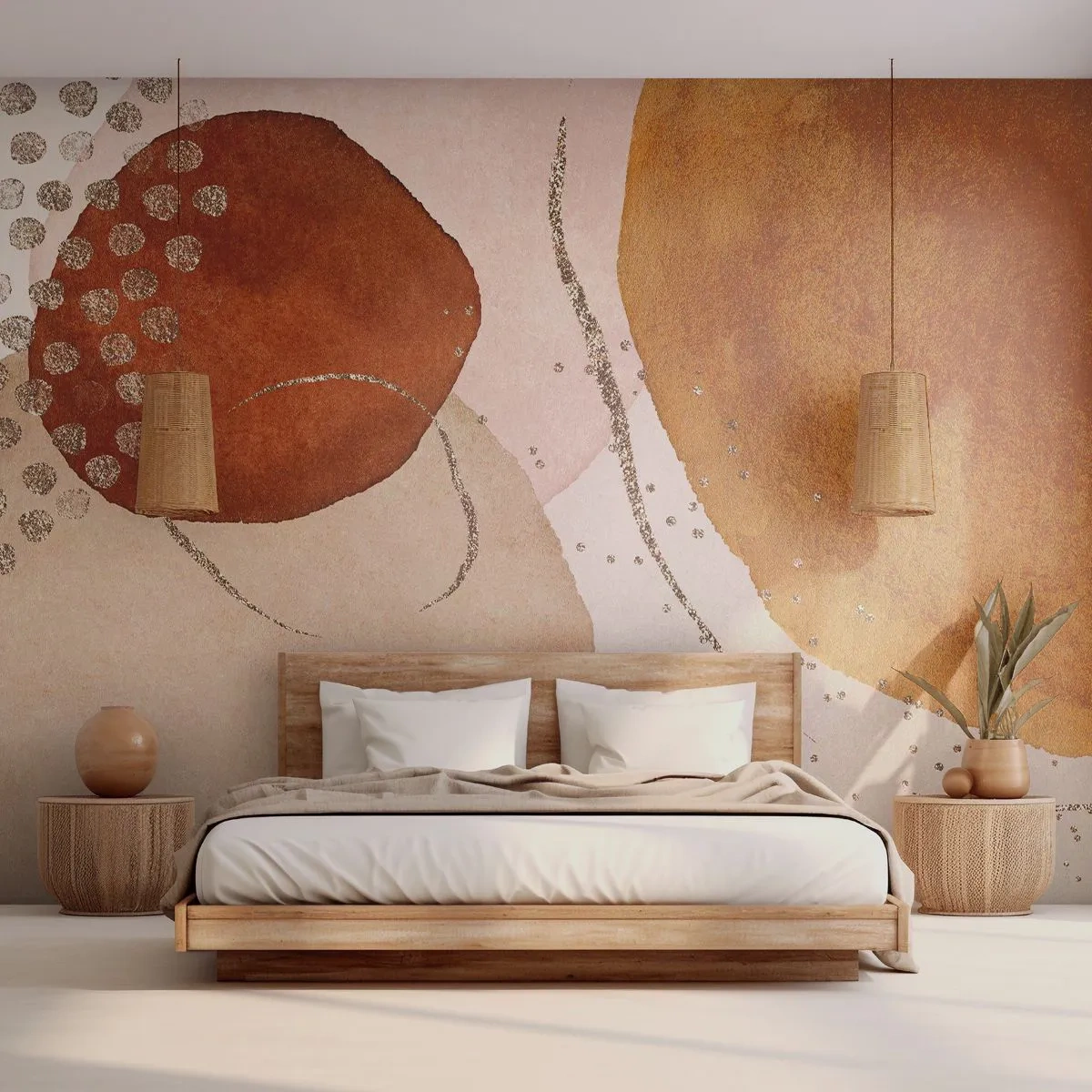 Fotótapéta Premium Canvas - Gömbölyűség és mozgás - Absztrakció, Darab, Modern minta - 250x175 cm