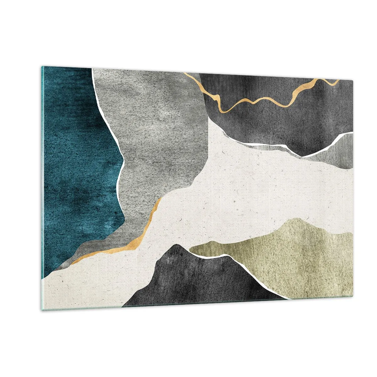 Üveg kép - Mozaik kompozíció aranyszállal - 120x80 cm