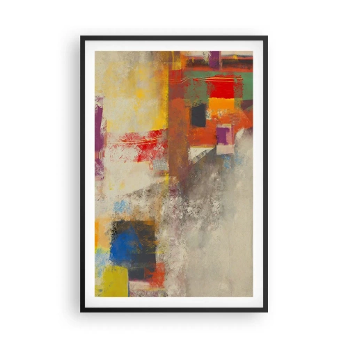 Poszter fehér keretben - Színgeometria - 61x91 cm