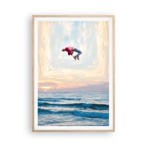 Poszter világos tölgy keretben - Egy másik dimenzióba - 70x100 cm