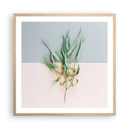 Poszter világos tölgy keretben - Pasztell finomság - 60x60 cm