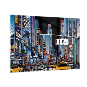 Üveg kép - Képregény nagy éjszaka - 100x70 cm