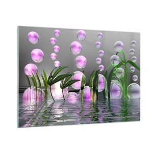 Üveg kép - A könnyedség és az élet tükröződő kompozíciója - 100x70 cm