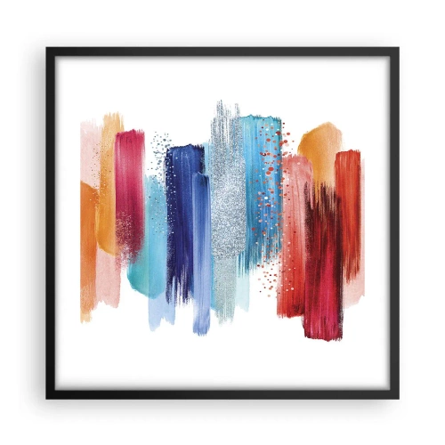 Poszter fehér keretben - Fel és le - 50x50 cm