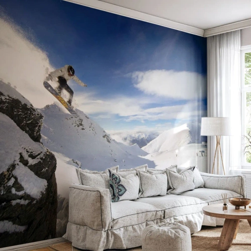 Fotótapéta Standard Eco - Szabadság határok nélkül - Snowboardozás, Tájkép, Hegyek - 400x280 cm