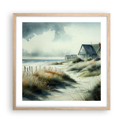 Poszter világos tölgy keretben - Távol a nyüzsgéstől - 50x50 cm