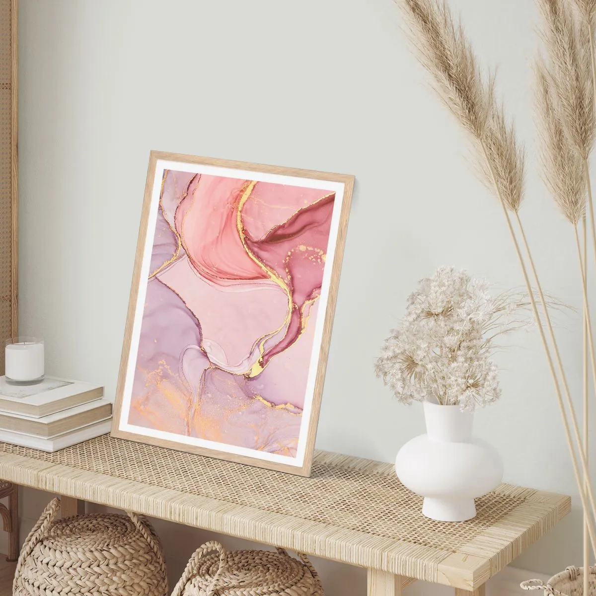 Poszter világos tölgy keretben - A színek simogatása - 70x100 cm