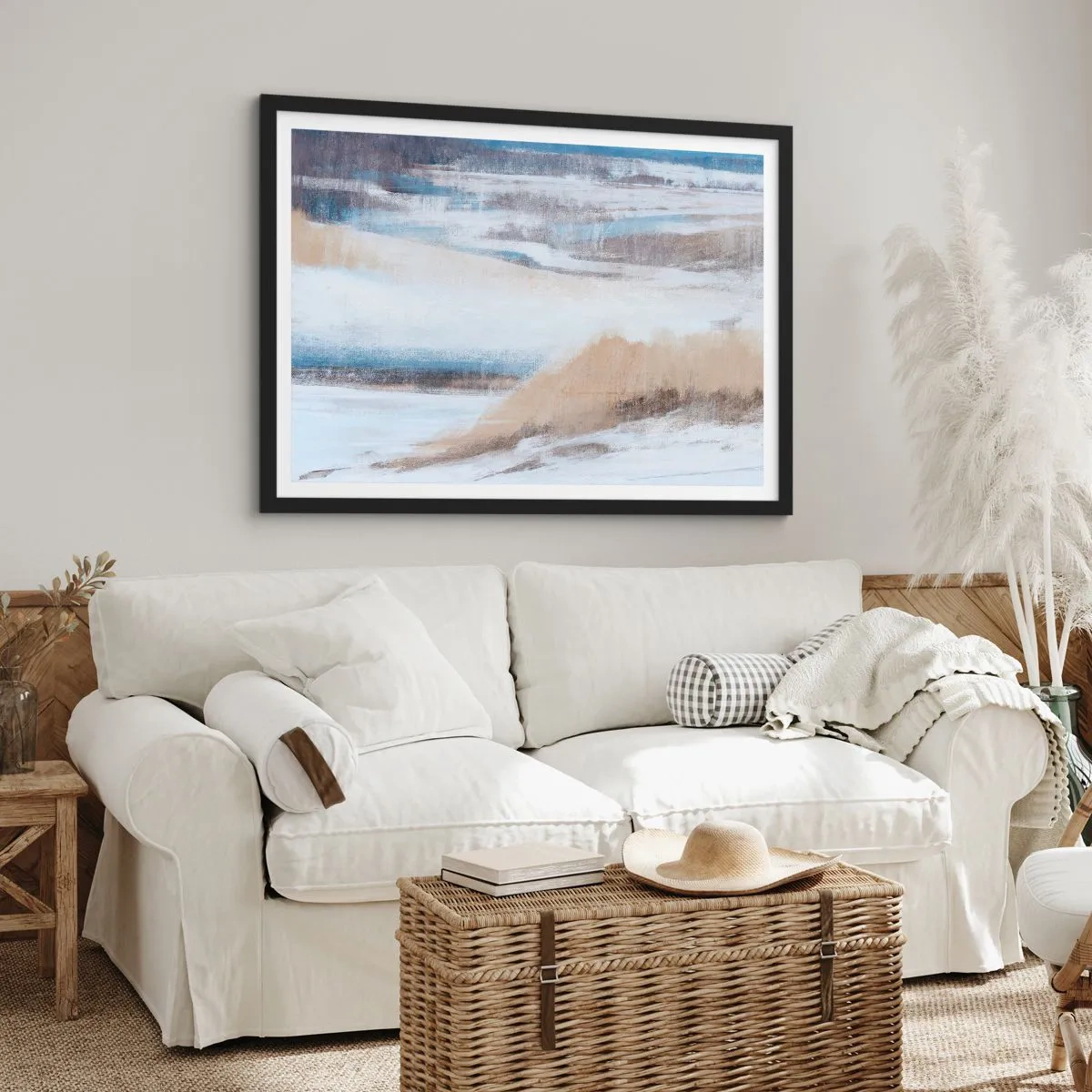 Poszter fehér keretben - Téli kompozíció - 40x30 cm
