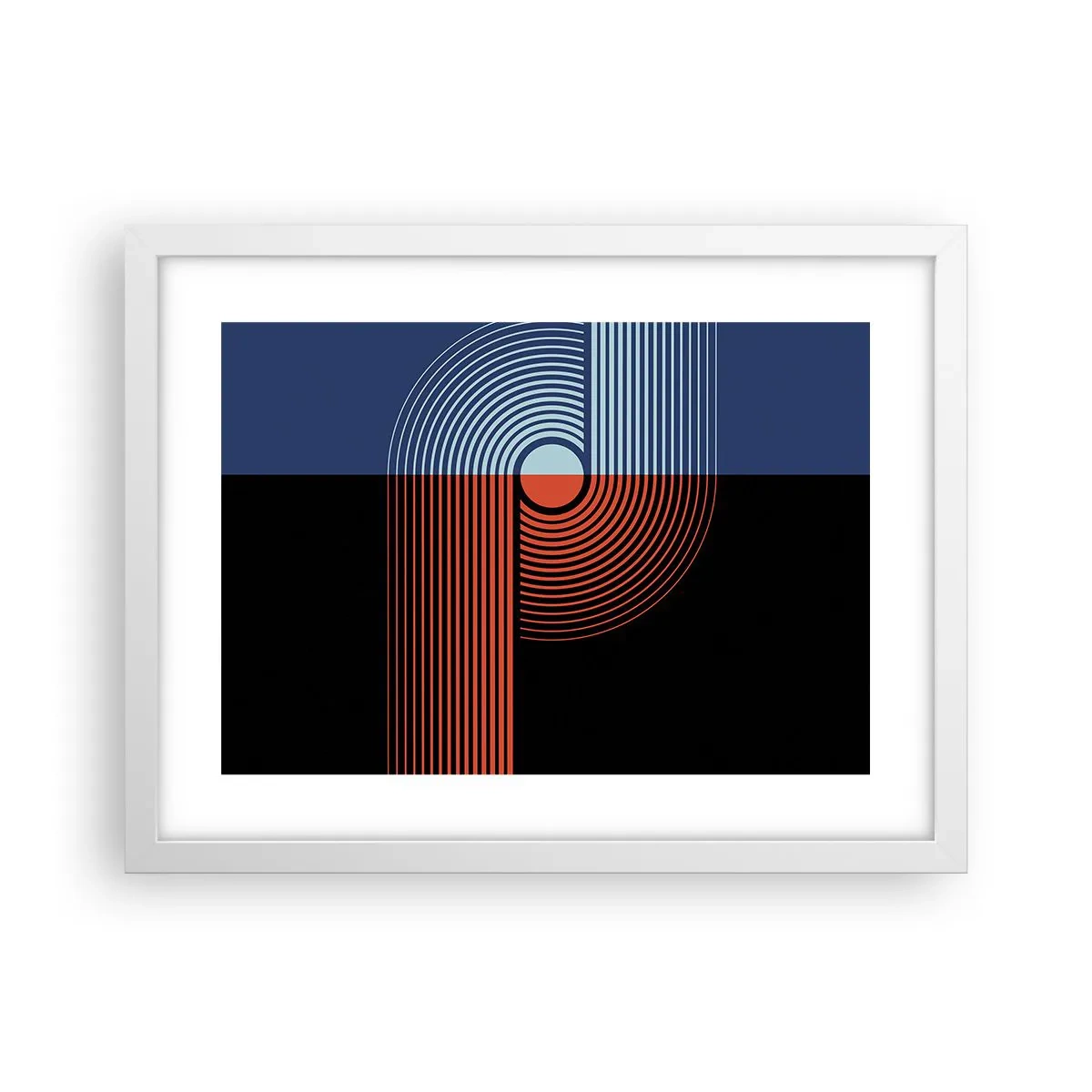 Poszter fekete keretben - Geometrikus ölelésben - 40x30 cm