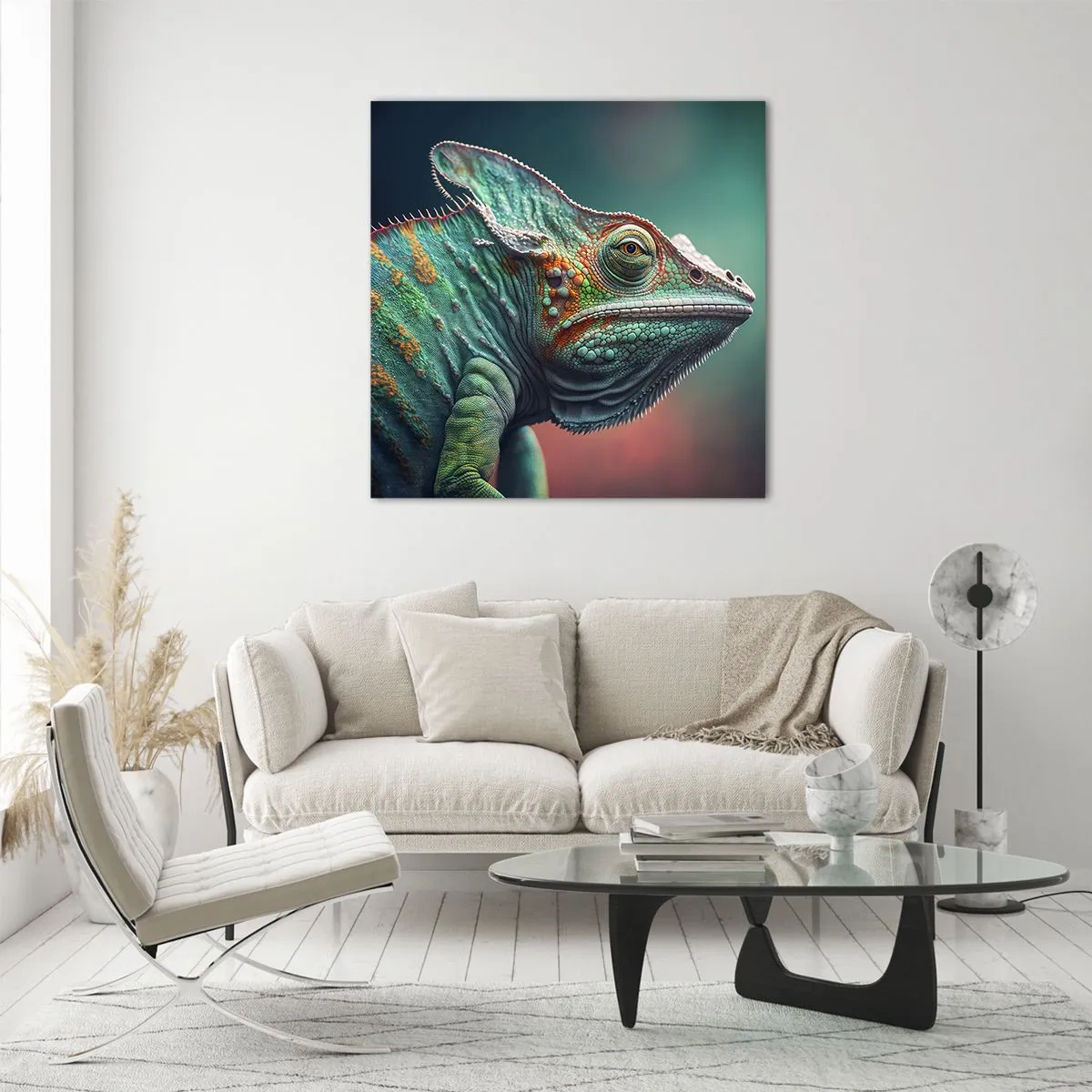 Üveg kép - Látsz engem? Nem jó... - 60x60 cm