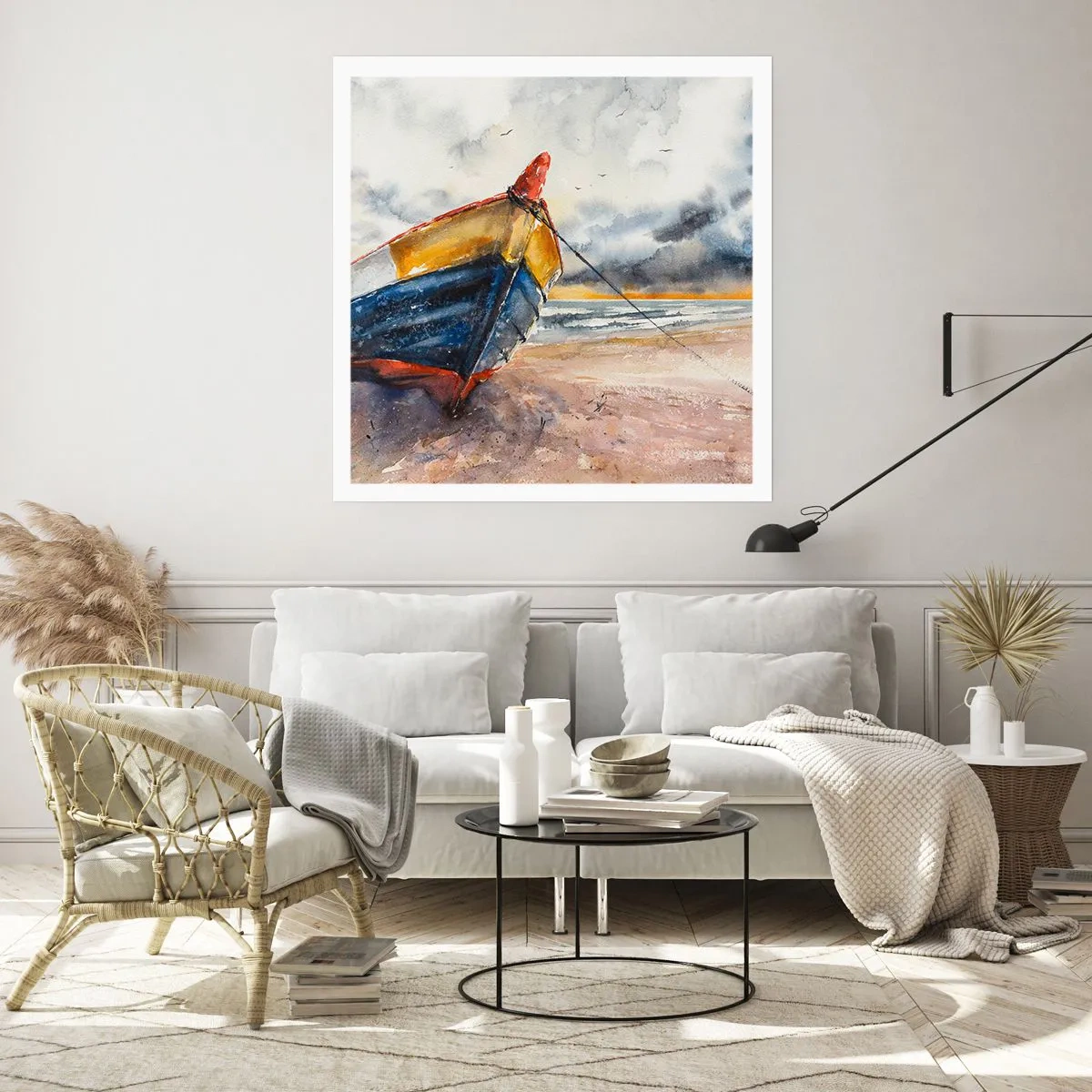 Poszter - Pihenés a parton - 60x60 cm