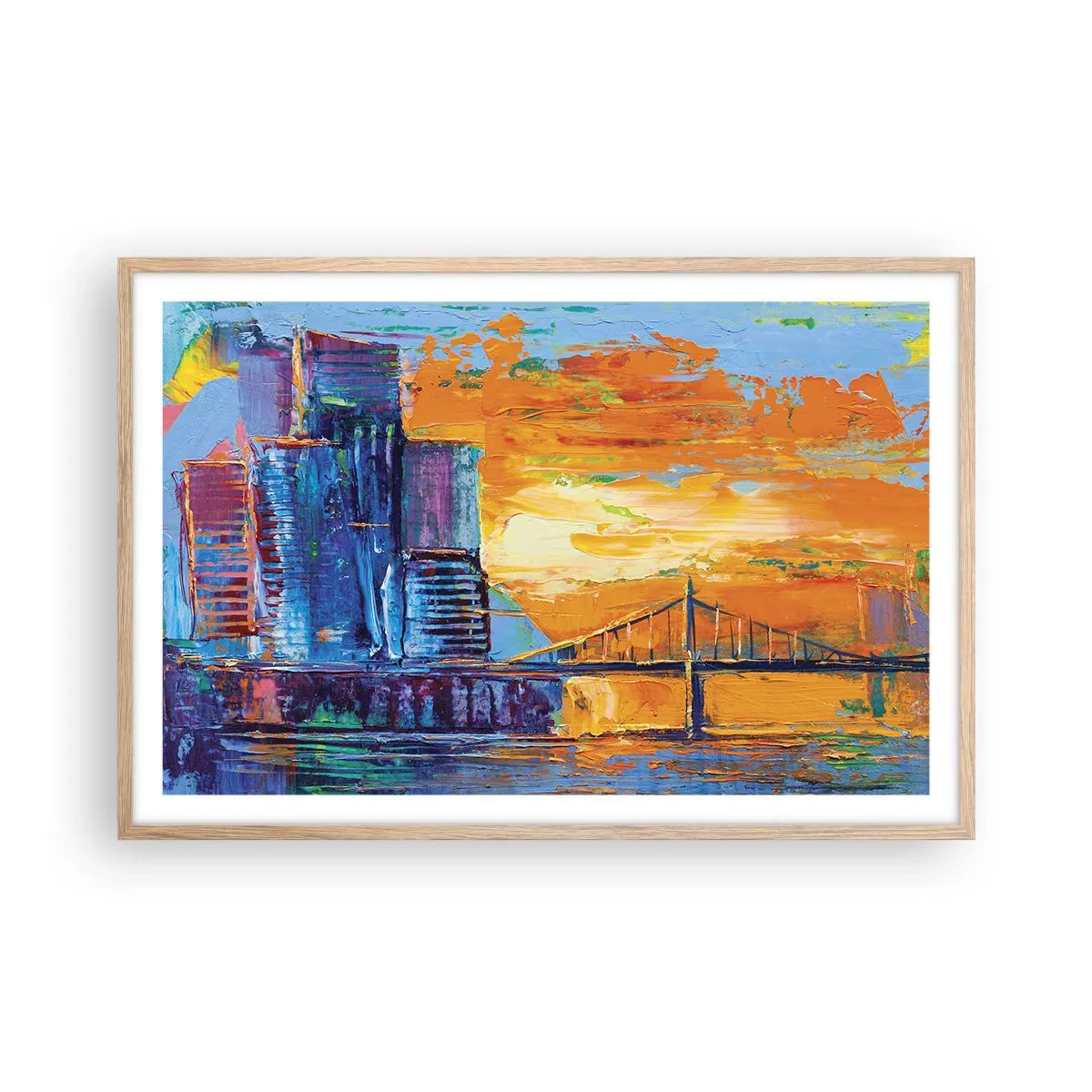 Poszter világos tölgy keretben - Kultúra és természet - 91x61 cm