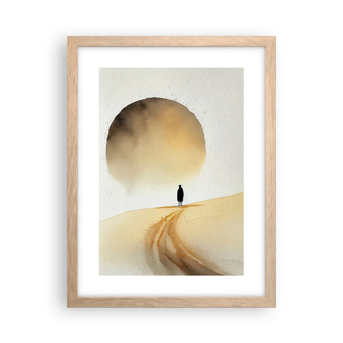 Poszter világos tölgy keretben - Örök vágyakozás - 30x40 cm