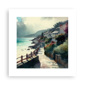 Poszter - Mediterrán város - 30x30 cm