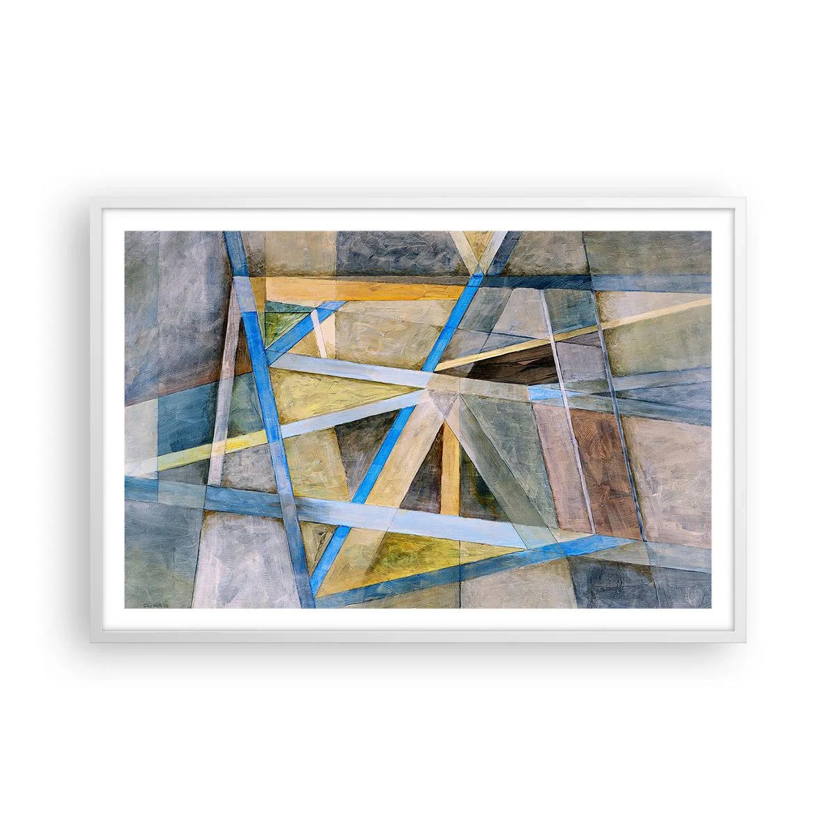 Poszter fekete keretben - Egyenesen vagy átlósan? - 91x61 cm