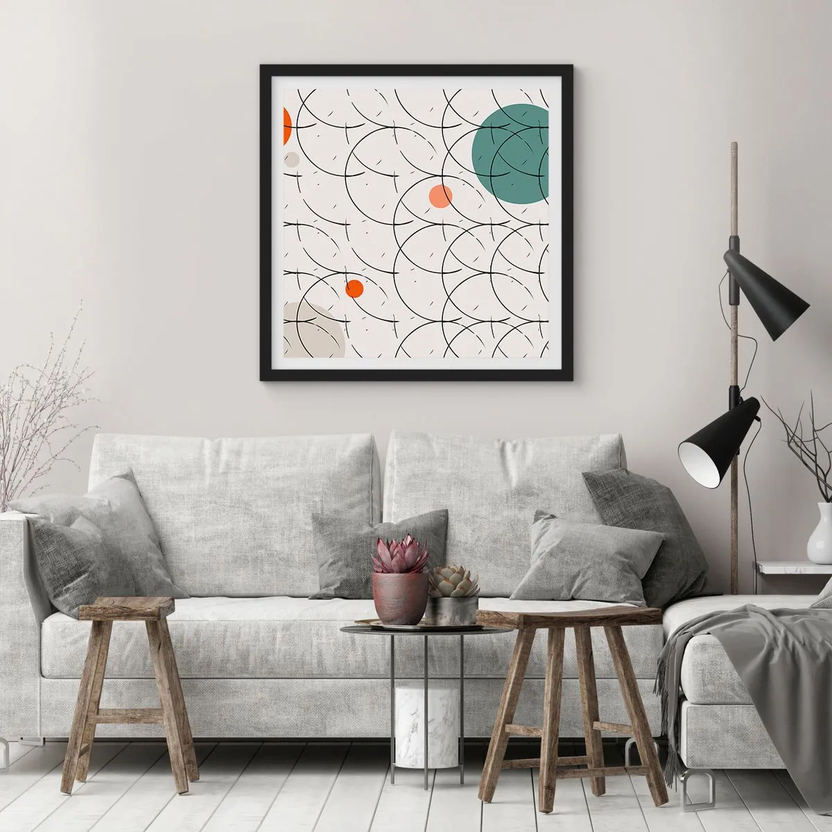 Poszter fehér keretben - A pop-art szellemében - 30x30 cm