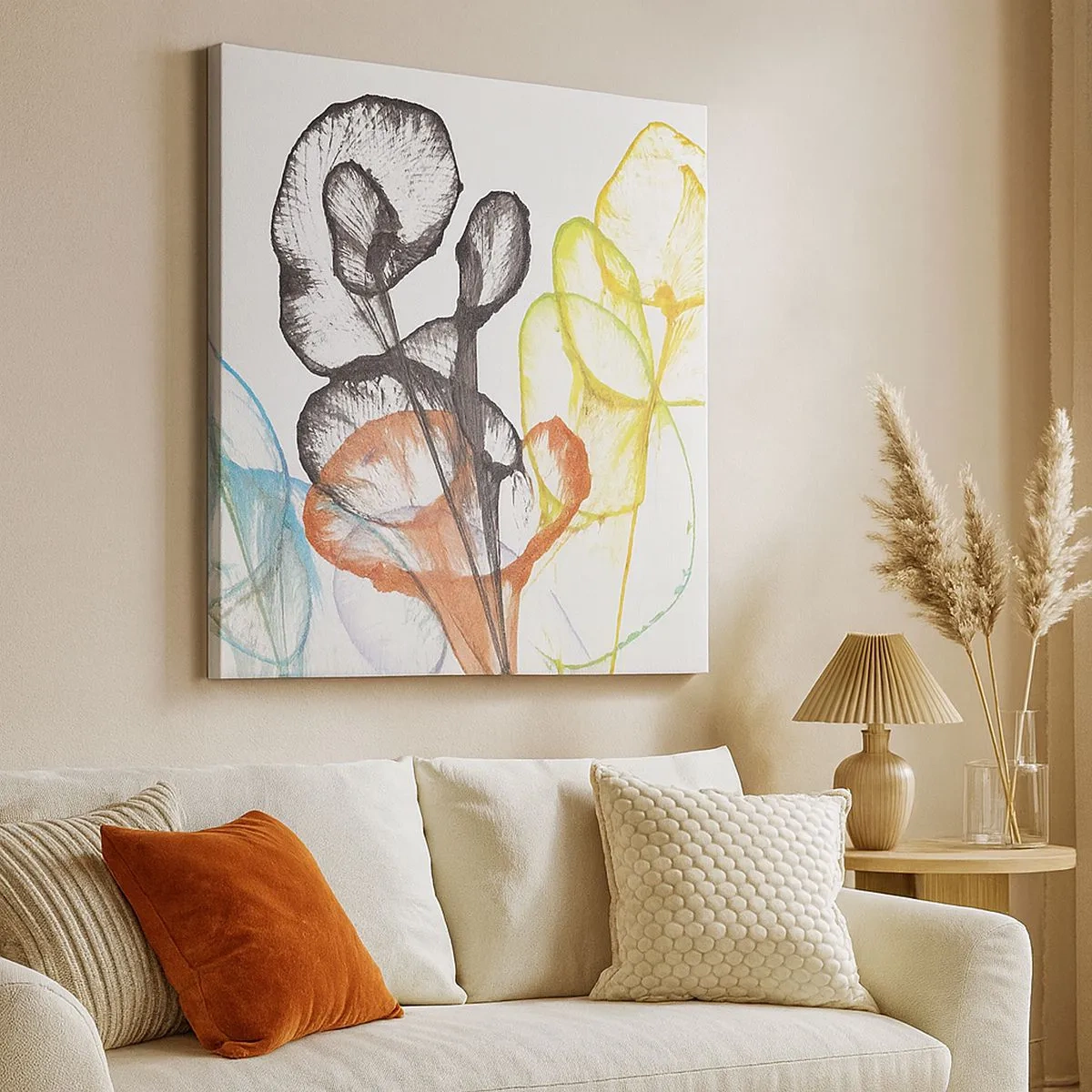 Vászonkép - Virágok lélekkel - 30x30 cm