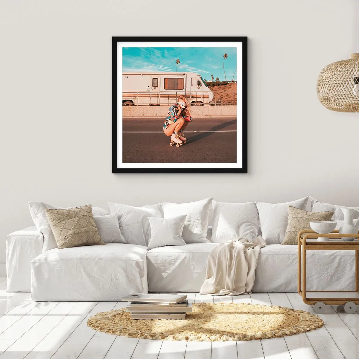 Poszter fehér keretben - Mosolyt kérek! - 60x60 cm