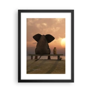 Poszter fehér keretben - Jó együtt hallgatni - 30x40 cm