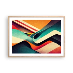 Poszter világos tölgy keretben - Intenzív kompozíció - 70x50 cm