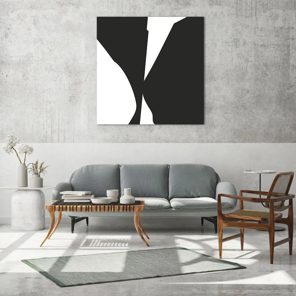 Üveg kép - Pozitív-negatív - 70x70 cm