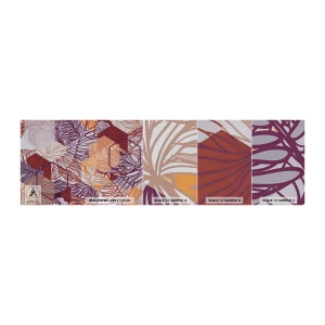 Fotótapéta Minta Premium Canvas - Lehetetlen kapcsolat a geometria és a természet között - Absztrakció, Grafika, Levelek - 100x30 cm