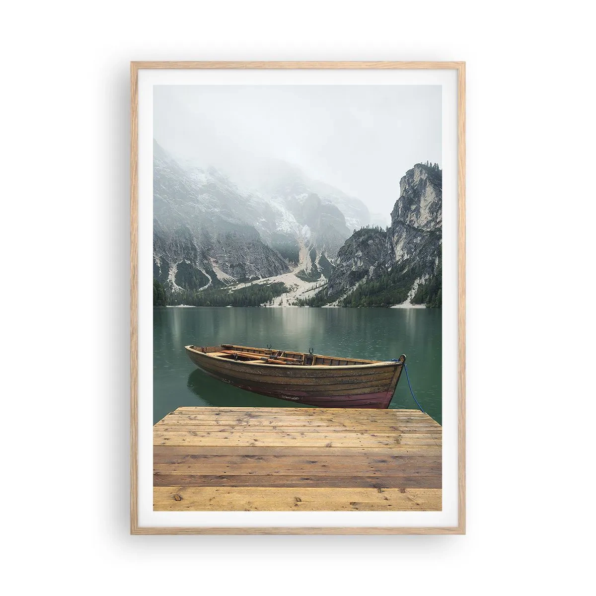 Poszter világos tölgy keretben - "És a homlok büszke sziklái" - 70x100 cm