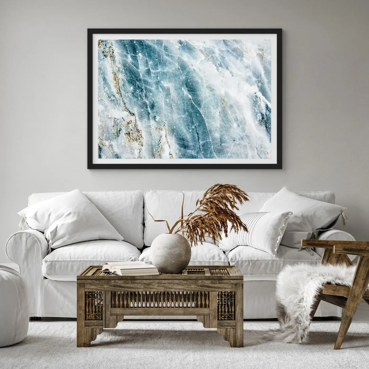 Poszter fehér keretben - Jégvilág - 70x50 cm