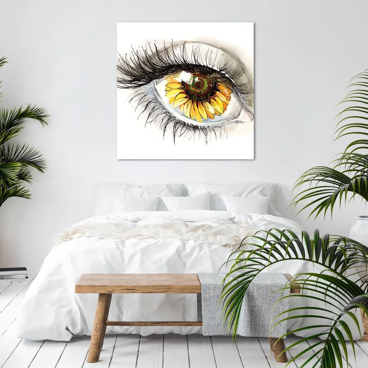 Vászonkép - Tekintet forró mint a nyár - 40x40 cm