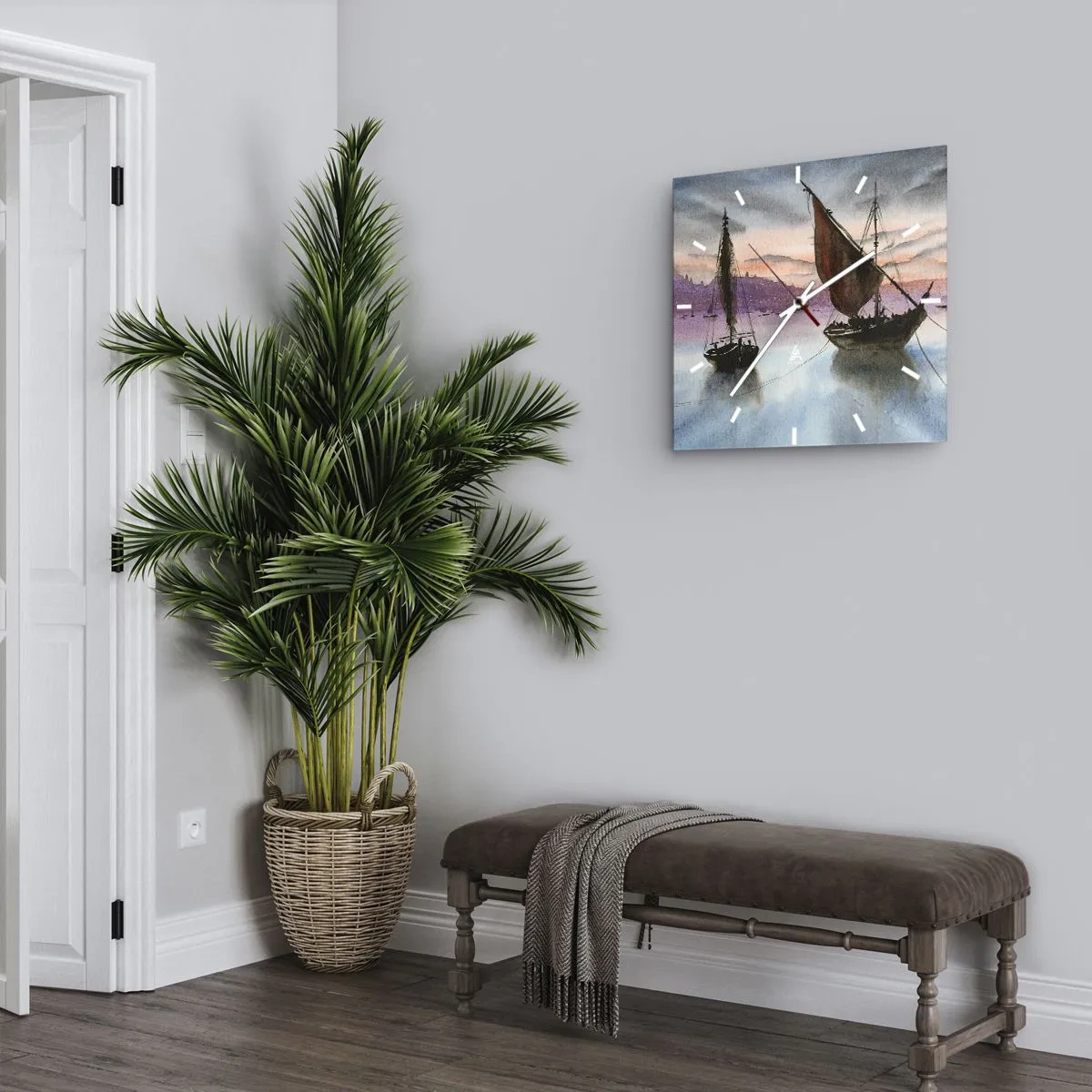 Falióra, Óra - Este a kikötőben - 40x40 cm