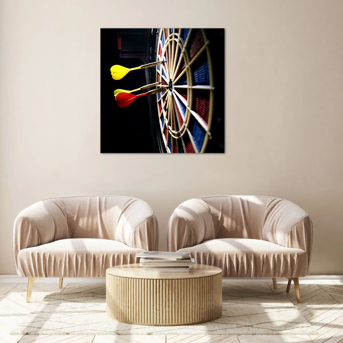 Üveg kép - Pont a lényeg - 70x70 cm