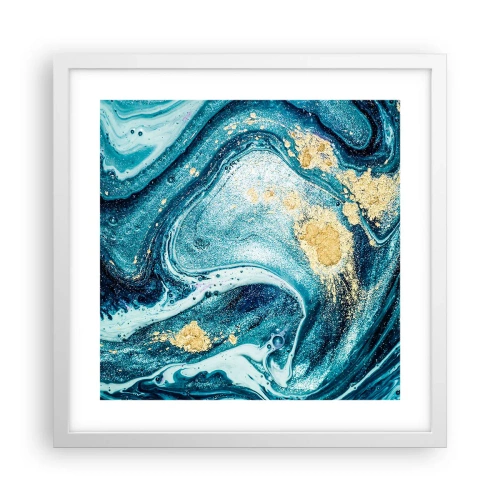 Poszter fekete keretben - Kék örvény - 40x40 cm